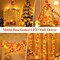 2 Pack Fall Decor for Home Thanksgiving Decorations Lighted Fall Garland Maple Leaves, Total 11.8FT 40 LED Battery Operated Indoor Outdoor String Lights Garland Autumn Harvest Party Halloween Decorations